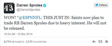 Sproles twitter