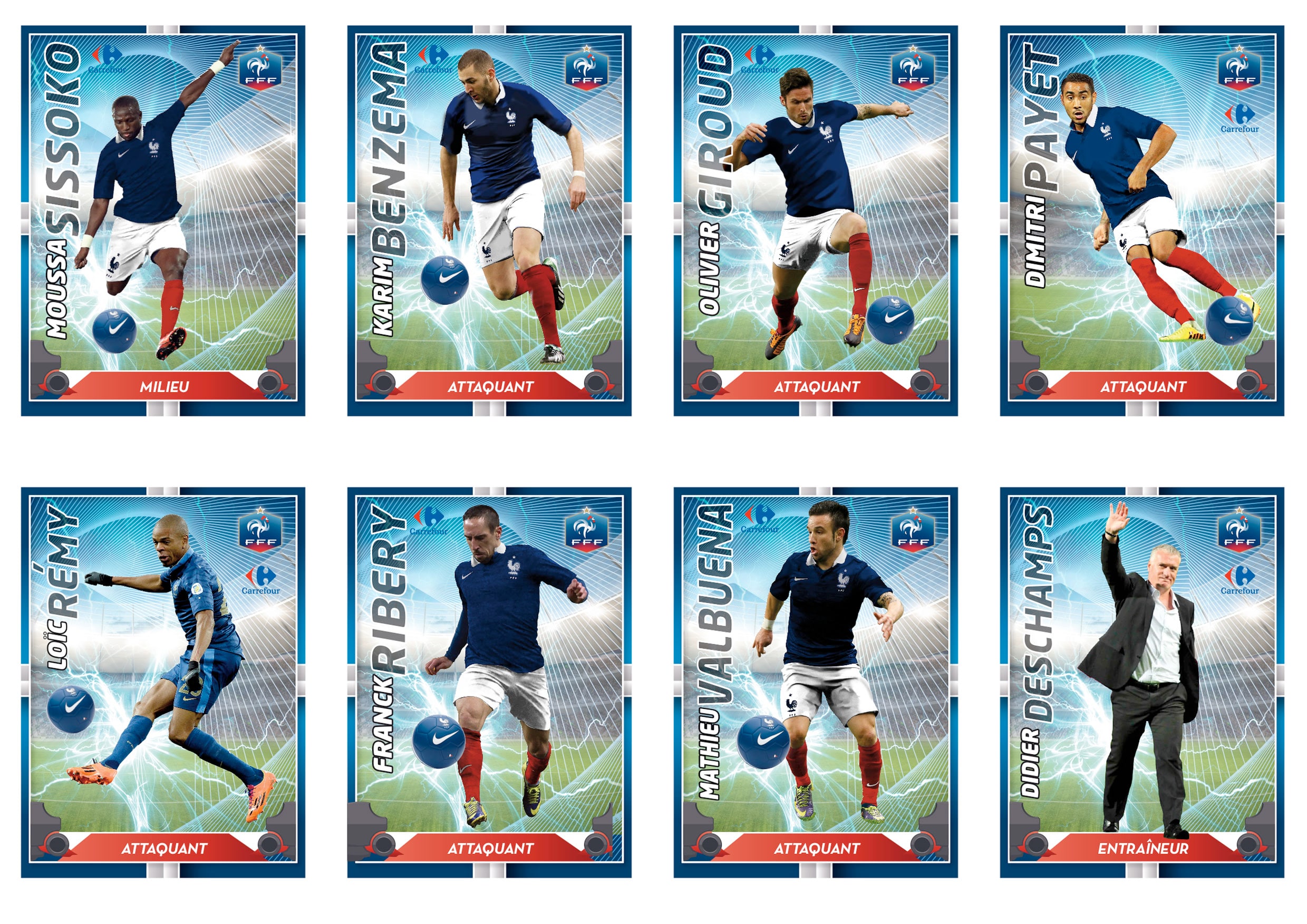 Collectionnez les cartes de l'équipe de France