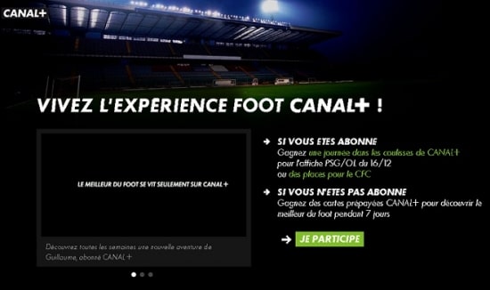 visuel expérience foot canal +