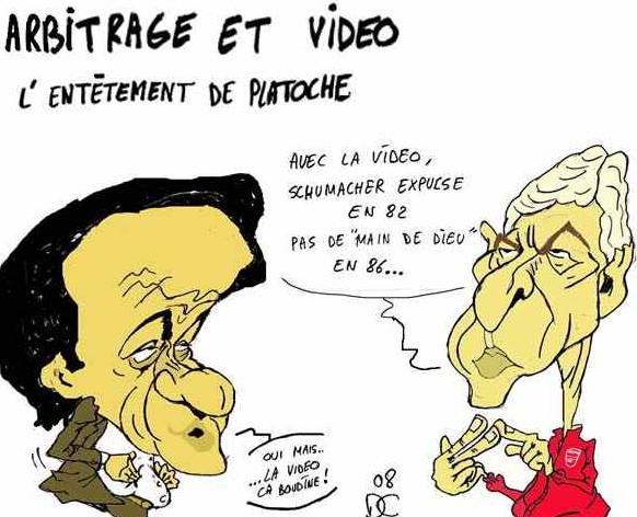 video arbitrage - dessin wenger platoche platini