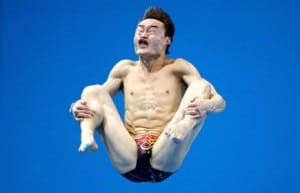 Funny side of Olympic diving