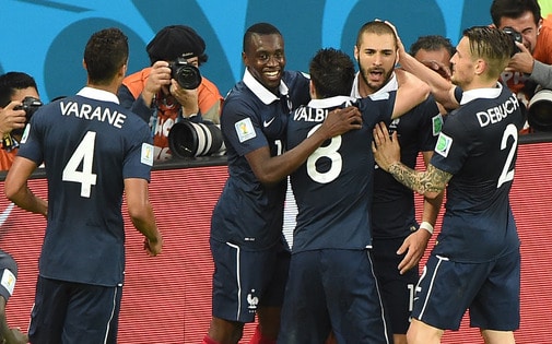 Célébration but Benzema équipe de France