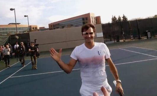 Lunettes Google et Federer