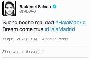 Falcao, direction Madrid ?