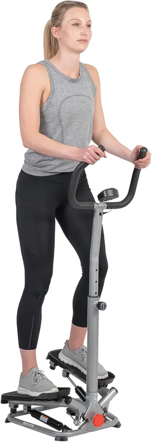 Stepper avec guidon Sunny Health & Fitness pour retrouver la sensation de monter des marches à la maison